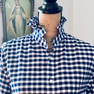 Tommy Hilfiger Reworked Navy Blue and White Check Shirt